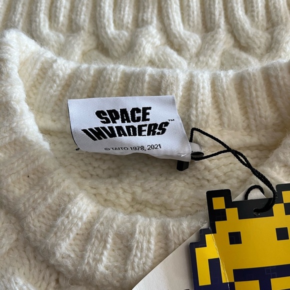 NWT Zara x Space Invaders 8-Bit Cable Knit Chunky Sweater Vest - Picture 15 of 15
